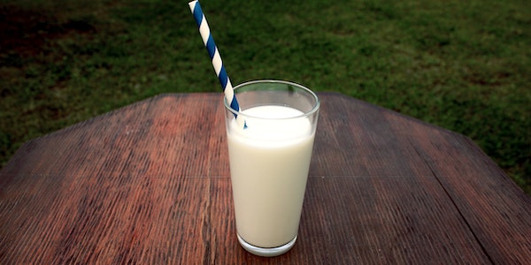a milk glass