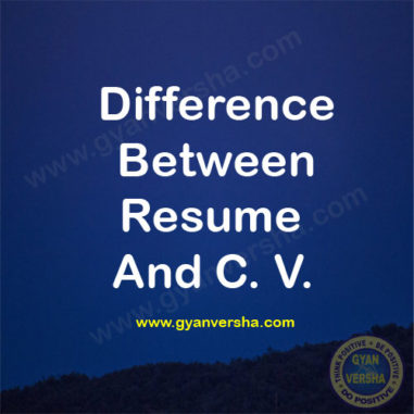 difference between resume & cv